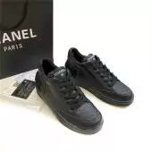 chanel running sports sneakers femmes chaussures black leather